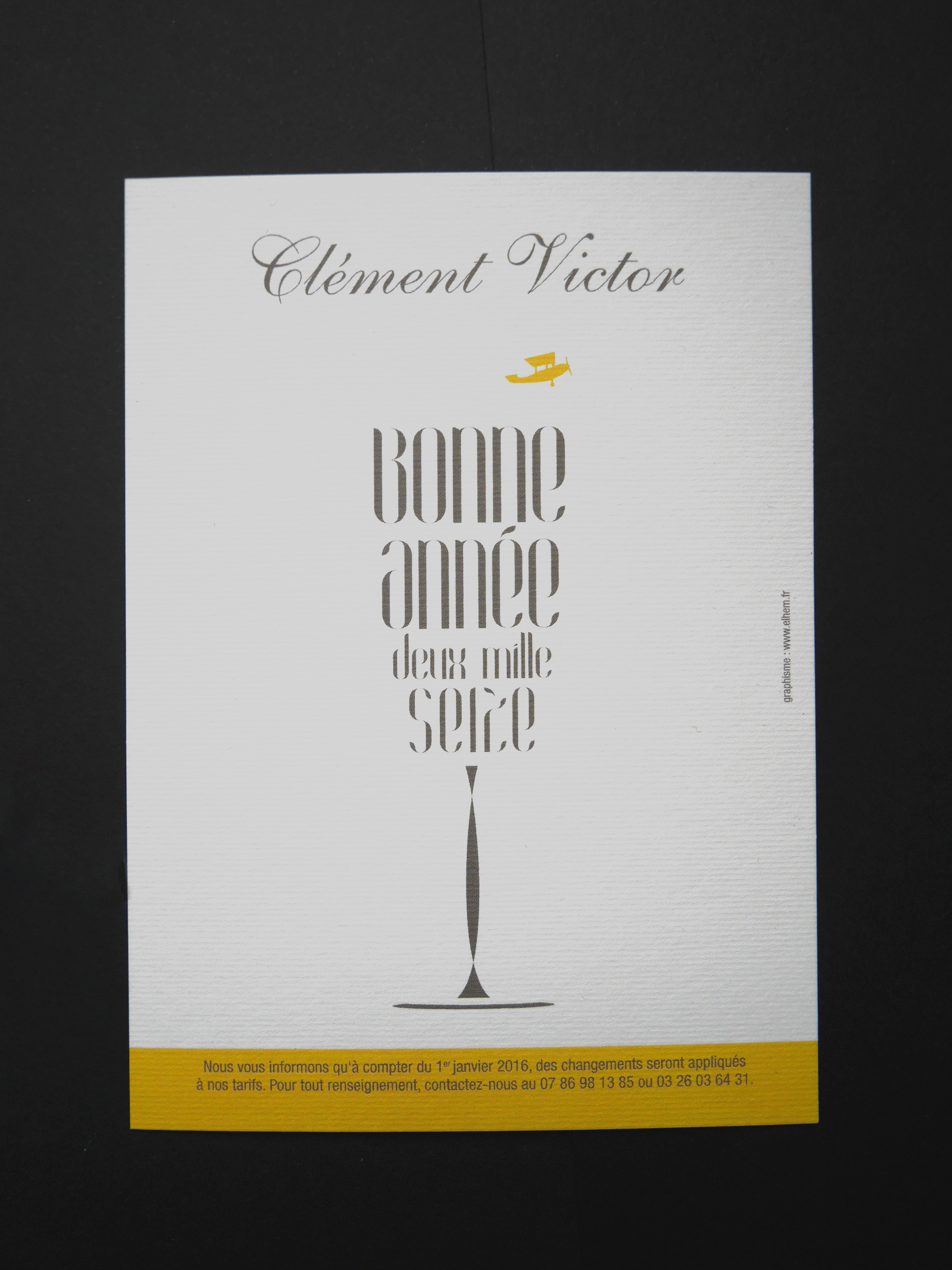 Carte de vœux Clement Victor 2016